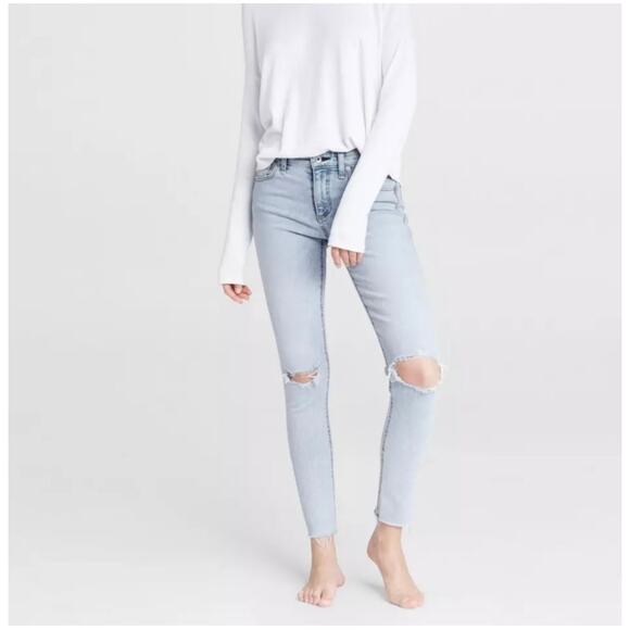 rag & bone Denim - Rag & Bone Cate Midrise Ankle Skinny Jeans in Montauk with Holes Jeans Size 27